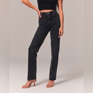Abercrombie & Fitch Black Straight Leg Jeans